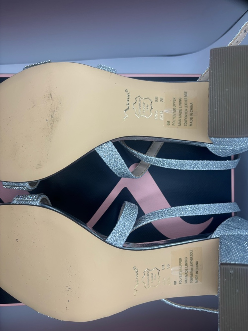 N by Nina Women's Neville Block Heel Dress
Sandal Size 8M Sliver - Picture 11 of 11